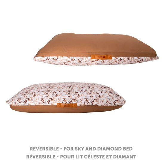 Housse r&eacute;versible pour coussin lit c&eacute;leste et diamant Image NaN