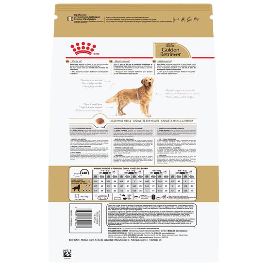 Nourriture s&egrave;che pour chiens adultes de race Golden Retriever Image NaN