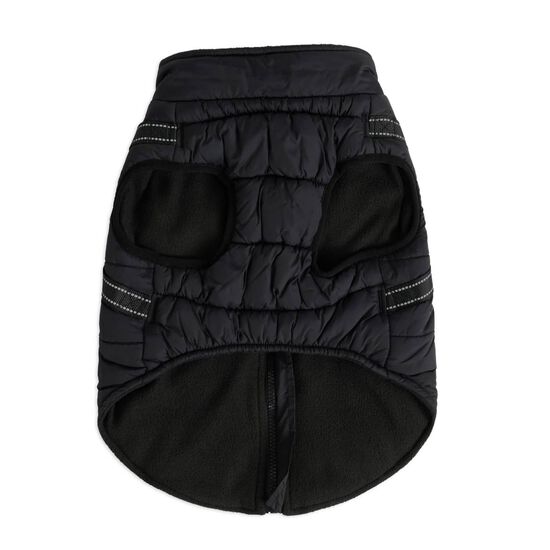 Manteau d&rsquo;hiver style puffer avec harnais ajustable int&eacute;gr&eacute; pour chiens Image NaN