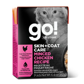 Recette « Skin + Coat Care » au poulet haché pour chats, 182 g