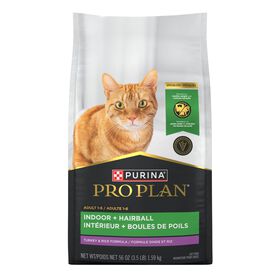 Nourriture s&egrave;che formule sp&eacute;cialis&eacute;e int&eacute;rieur boules de poils &agrave; la dinde et au riz pour chats, 1,59 kg