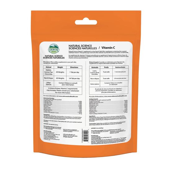 Suppl&eacute;ments vitamine C pour petits animaux Image NaN