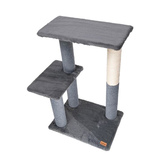 Modern Faux Fur 2-Level Cat Tree Image NaN