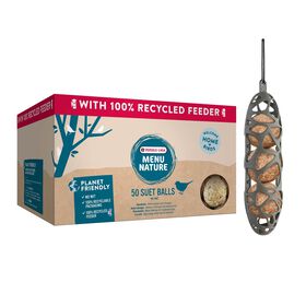 Suet Balls Without Net and Feeding Silo