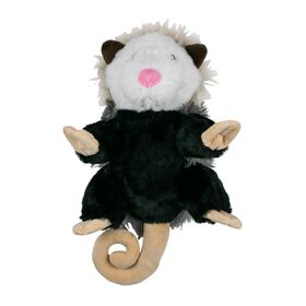 Opossum en peluche avec couineur et corde pour chiens