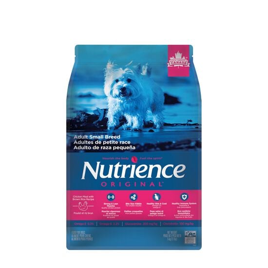 Chicken and brown rice dry food for small breed adult dogs Image NaN