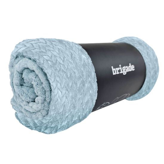 Textured Polar Fleece Blanket, Canal Blue Image NaN