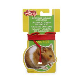 Hamster Adjustable Collar and Lead Set - Red