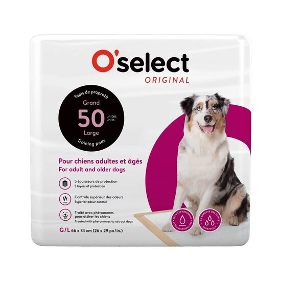 Tapis de propret&eacute; pour chiens adultes et ag&eacute;s, 50 un Image NaN