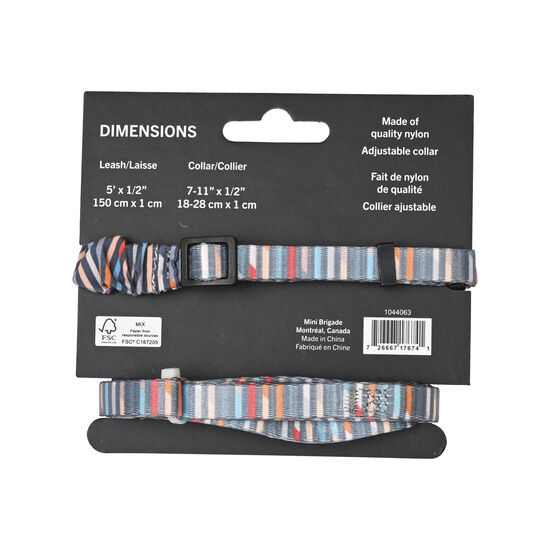 Mini ensemble collier et laisse nylon pour chiens Image NaN