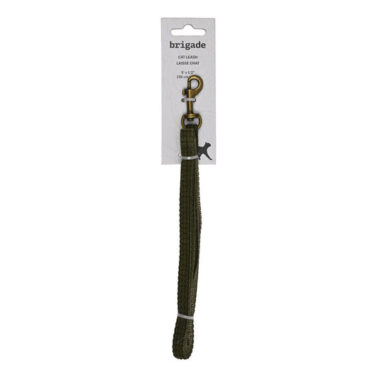 Corduroy Leash for Cats, Olive Image NaN