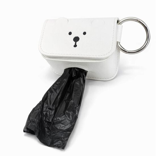 Distributeur de sacs de ramassage en similicuir, blanc Image NaN