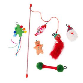 Agace-chat festif, 6 jouets