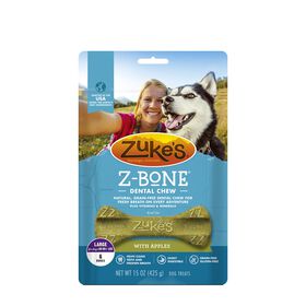 Z-Bone Dental Chews for Large Breed Dogs, apple