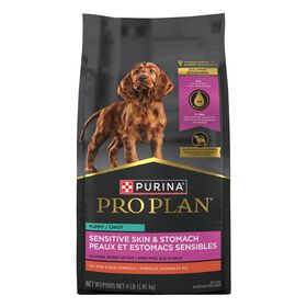 Nourriture s&egrave;che D&eacute;veloppement peaux et estomacs sensibles au saumon et riz pour chiots,  1,81 kg