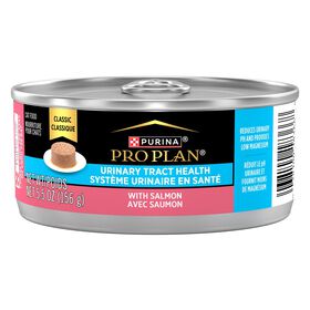 Nourriture humide spécialisée système urinaire en santé avec saumon pour chats, 156 g