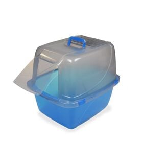 Translucent extra-giant enclosed litter box