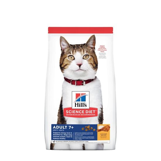 Adult 7+ Chicken Recipe Dry Cat Food Image NaN
