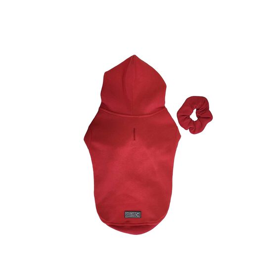 Fleece Hoodie with Matching Scrunchie, Cayenne Image NaN