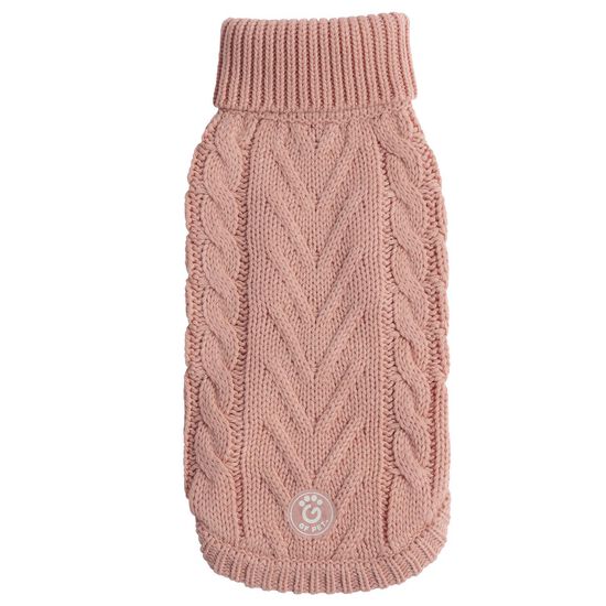 Chunky Cable Knit Turtleneck Chalet Sweater for Dogs Image NaN