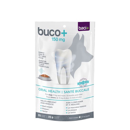 Buco+ santé buccale pour chiens, 150mg Image NaN