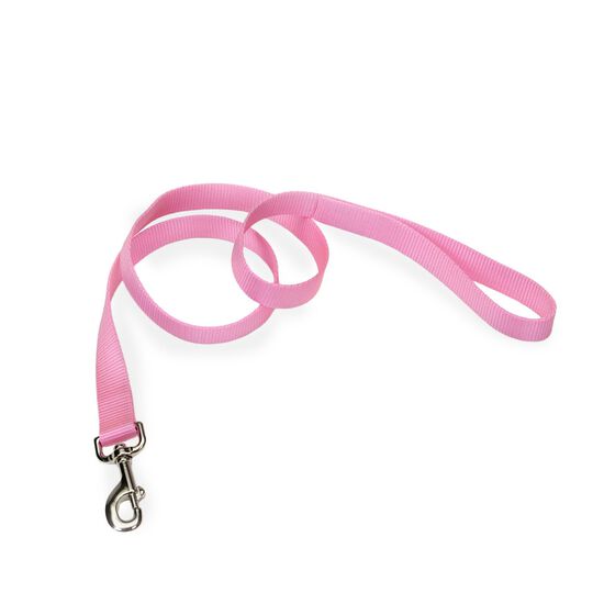Bright pink single-ply nylon leash Image NaN