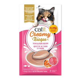 Bisque Creamy au thon et crabe pour chats