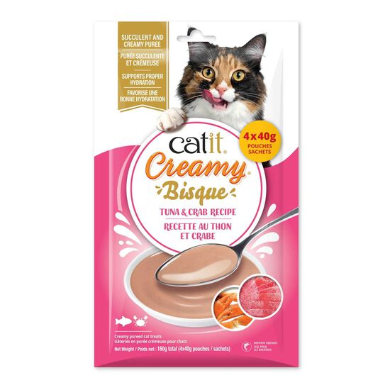 Bisque Creamy au thon et crabe pour chats Image NaN