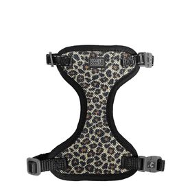 Adjustable mesh cat harness, leopard