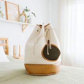 Cachette en sherpa et faux cuir pour animaux