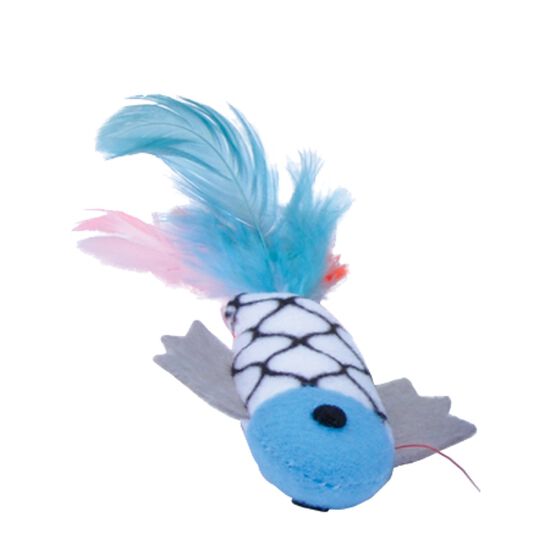Fish Toy with Feather and Catnip Image NaN