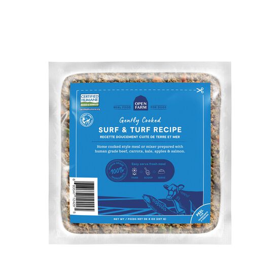Frozen cooked food for dogs, surf & turf Image NaN
