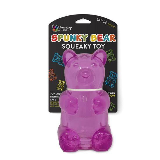 Spunky Bear Squeaky Toy for Dogs, Assorted colours Image NaN