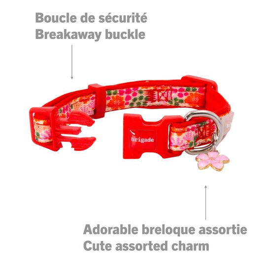 Mini collier nylon et neoprene avec breloque pour chiens, Fleurs d'Hawa&iuml; Image 2.0