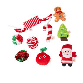 Ensemble de No&euml;l pour chats, 9 jouets