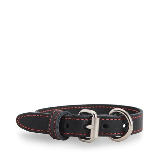 Black stitched leather collar Image NaN