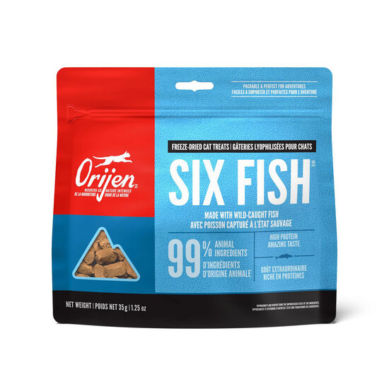 Six Fish Freeze-Dried Cat Treats, 35 g Image NaN