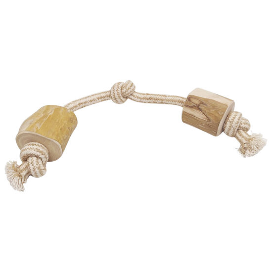 Haltère en bois de caféier et coton naturel Image NaN