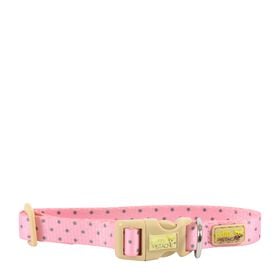 Collar for Tiny Dogs, pink dots