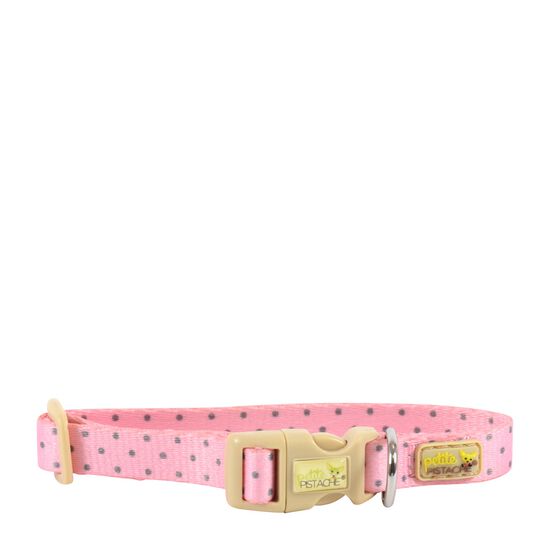 Collar for Tiny Dogs, pink dots Image NaN