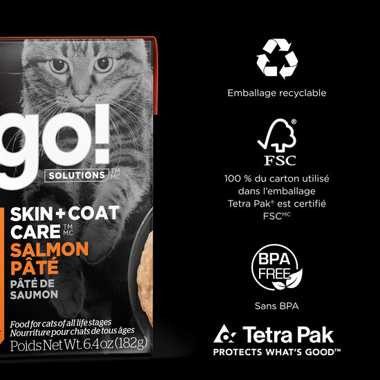 Skin + Coat Care Salmon Pâté for Cats, 182 g Image NaN