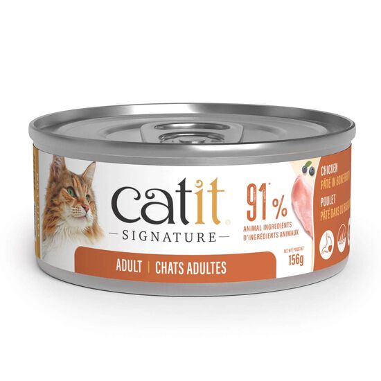 Signature Chicken P&acirc;t&eacute; in Bone Broth for Adult Cats, 156 g Image 1.0