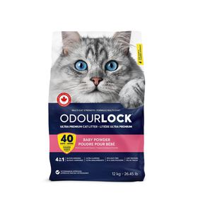 Liti&egrave;re agglom&eacute;rante pour chats, poudre de b&eacute;b&eacute;, 12 kg