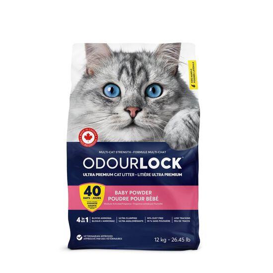 Liti&egrave;re agglom&eacute;rante pour chats, poudre de b&eacute;b&eacute;, 12 kg Image NaN