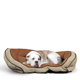 Bolster Couch pet bed, mocha