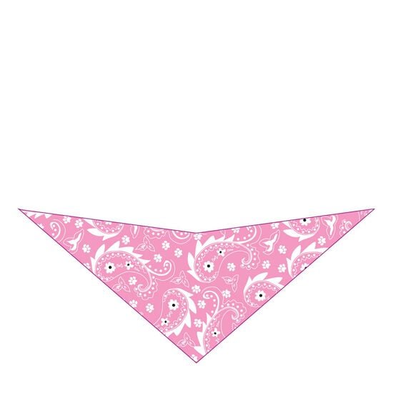 Dog bandana, pink paisley Image NaN