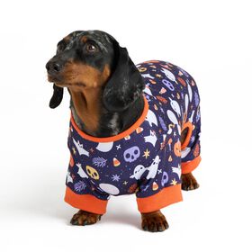 Pyjama-combinaison imprim&eacute; d'Halloween en jersey pour chiens