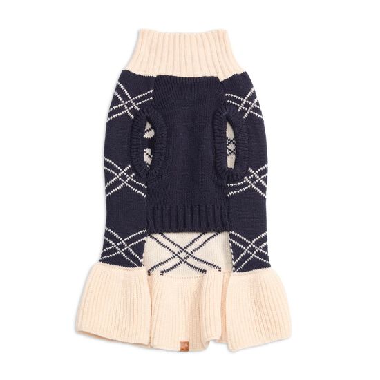 Robe en tricot motif jacquard avec boucle pour chiens Image NaN