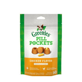Gâteries cache-pilule format comprimés pour chiens au poulet, 224 g