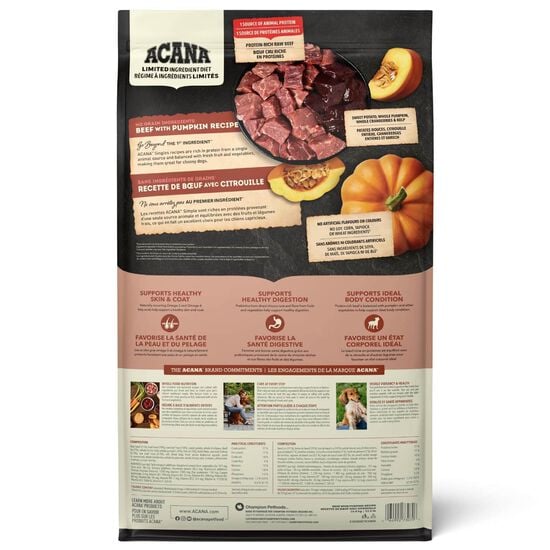 Beef with Pumpkin Recipe Singles Dry Food for Dogs, 10.8 kg Image NaN